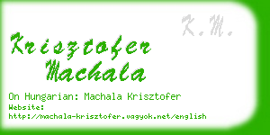 krisztofer machala business card